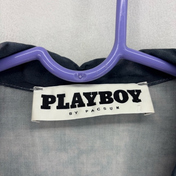 Playboy x PacSun Shirt Mens Small Button Up Bunny Logo Photo Girl Tie Dye Casual - Picture 10 of 11